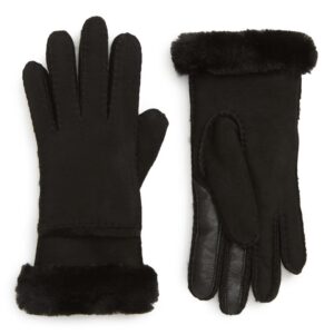 Seamed Touchscreen Compatible Genuine Shearling Gloves